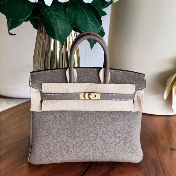 100% authentic hermes birkin 25 etoupe togo ghw - Picture 2 of 3